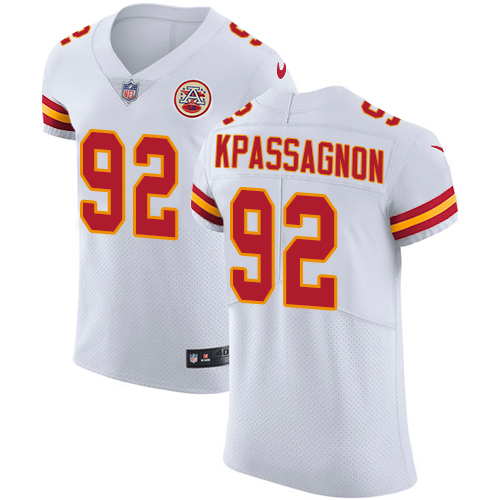 Nike Chiefs #92 Tanoh Kpassagnon White Men's Stitched NFL Vapor Untouchable Elite Jersey - Click Image to Close